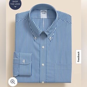 Brooks Brothers Blue and White Striped Dress Shirt